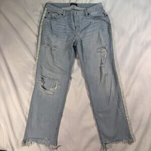 Abercrombie Fitch Jeans Womens 28/6 Blue Ames Slim Boyfriend Low Rise Light Wash